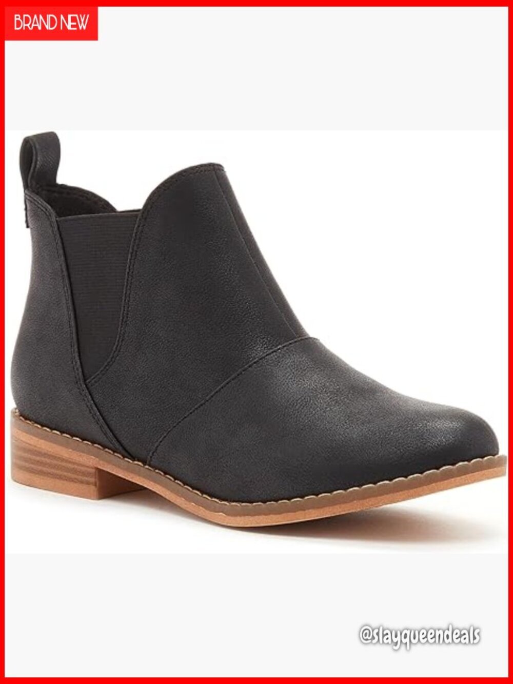 Pointed Toe Chelsea Boots with Elastic Panels, Block Heel Ankle Booties